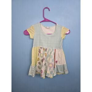 Naartjie girls Blue 100% Cotton short Sleeve Tunic Size Large/ 6